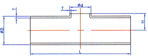 SMS WELD REDUCING TEE ( WITHOUT STRAIGHT END )